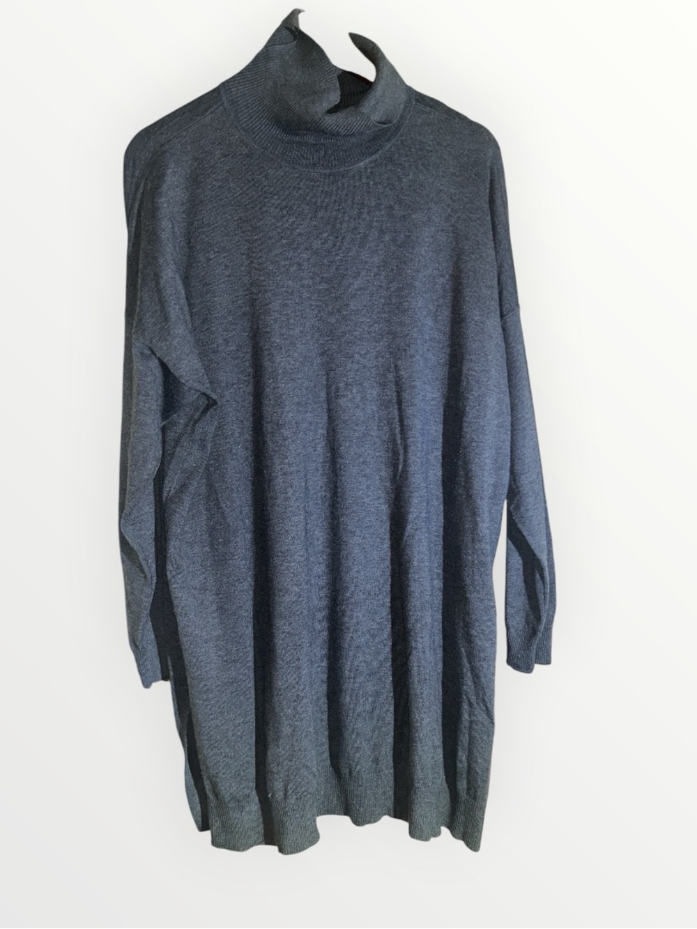 Eileen Fisher Tencel Lyocell Knit Turtleneck Tunic Sweater SIZE XL